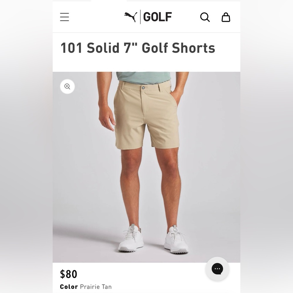 Men's Puma 101 Solid 7” Golf Shorts 34W